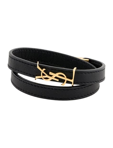 CASSANDRE double wrap bracelet in leather and 